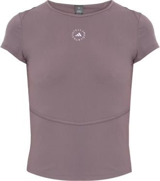 adidas by Stella McCartney Training T-Shirt - Dames - Sportshirts - Paars - L - Leer - Fitness