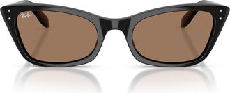Ray-Ban Lady Burbank 52mm Cat Eye Sunglasses in Black/brown at Nordstrom