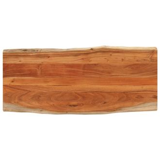 vidaXL Piano Tavolo 140x60x2,5 Cm Rettangolare Legno Acacia Bordi Vivi - Vidaxl