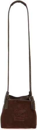 Etro Extra Small Libra Suede Crossbody Bag in M0406 Dark Brown at Nordstrom