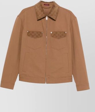 Gucci patterned cotton shirt jacket