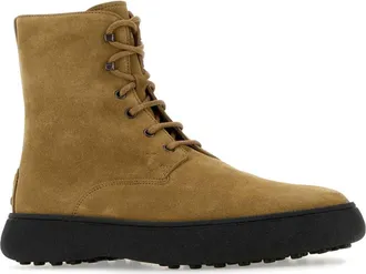 Tod's Mens Winter Ankle Boot Camel Suede
