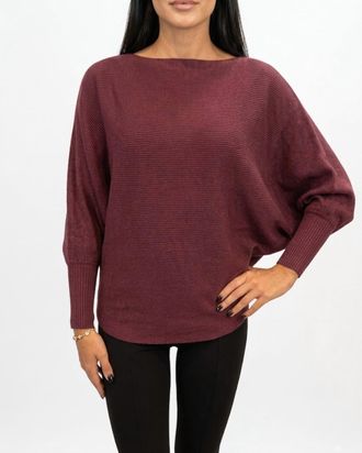 Kerisma Ryu Dolman Sweater Top In Bordeaux
