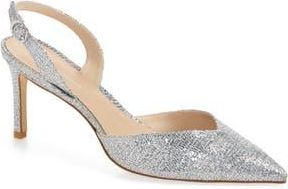 Stuart Weitzman Julia 75 Slingback Pump in Silver at Nordstrom Rack, Size 11.5