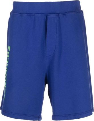 Dsquared2 Blauwe Casual Katoenen Shorts - Heren - Korte Broeken - Blauw - 2XL - Katoen - Korte Broeken