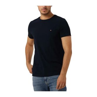 Tommy Hilfiger Polo Camiseta Hombre Core Stretch Slim C-neck - Tops - Hombre - Azul - 2XL