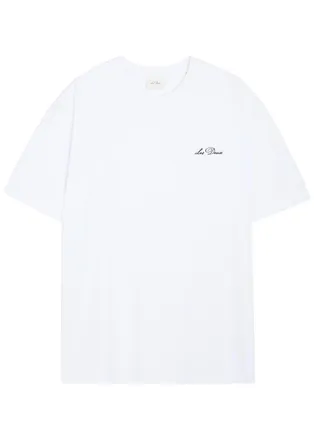 Les Deux Logo-embroidered Cotton T-shirt - White - XL