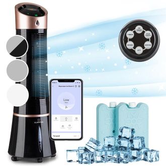 Klarstein Klarstein Skyscraper Ice Smart 4 En 1 Climatizador Evaporativo Y Ventilador Wifi 180m&sup3;/h Mando A Distancia