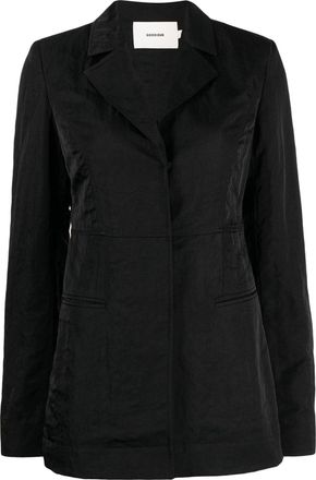 Goodious single-breasted long-sleeve blazer - women - Nylon - 0 - Black