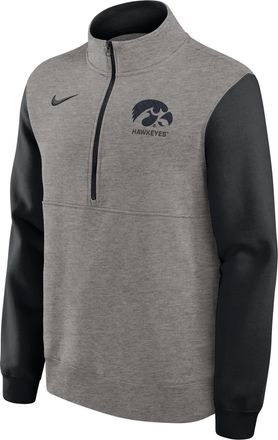 Nike Iowa Club Nike Mens College 1/2-Zip Crew in Grey | 02JW086NIA-7HV