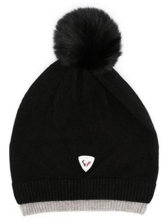Rossignol Lasya logo-plaque beanie - women - Polyester/Polyamide/Wool/Alpaca - One Size - Black