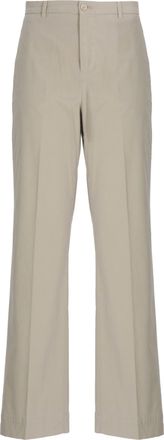 BRIGLIA 1949 Beige Lutetigw Cotton Wide-Leg Pants