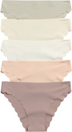 Danskin 5-Pack Scallop Edge Microfiber Panties in Basics Multi at Nordstrom Rack, Size Medium