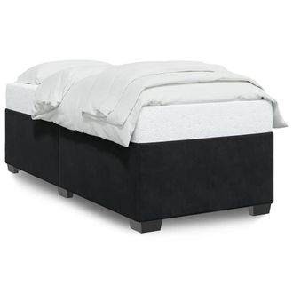 Berkfield Home Bed Frame without Mattress Black&not;Single&not;Velvet in Black | Size: Single