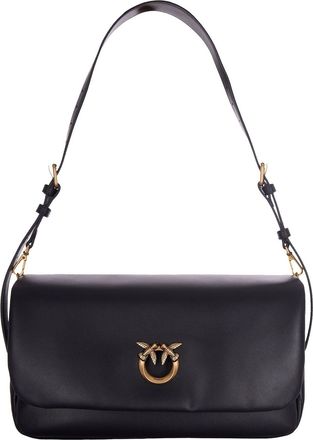 Pinko Rectangular Soft Baguette with Bird Emblem Buckle