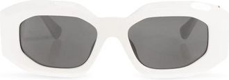 Versace Maxi Medusa Biggie Zonnebril - Heren - Zonnebrillen - Wit - 54 MM - Accessoires