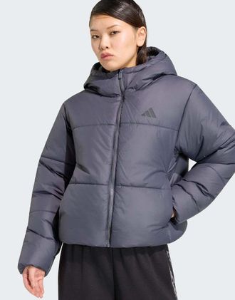 adidas Essentials Highloft - Piumino isolante color aurora onix-Nero