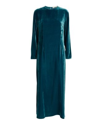 Asceno Jodie Velvet Midi Dress Size XS