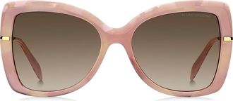 Marc Jacobs 56mm Gradient Butterfly Sunglasses in Havana Pink/Brown at Nordstrom