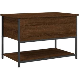 vidaXL Vidaxl - Banco Almacenaje Madera Ingenier&iacute;a Marr&oacute;n Roble 70x42,5x47 Cm