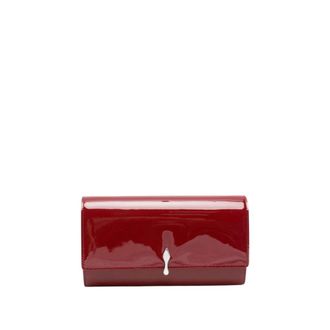 Christian Louboutin Tassen, Dames, Rood, ONE Size, Leer, Patent Leder Portemonnee