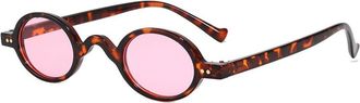 Generic Mens And Womens Small Frame Sunglasses Outdoor Party Vacation Decorative Sun Glasses(Pink)