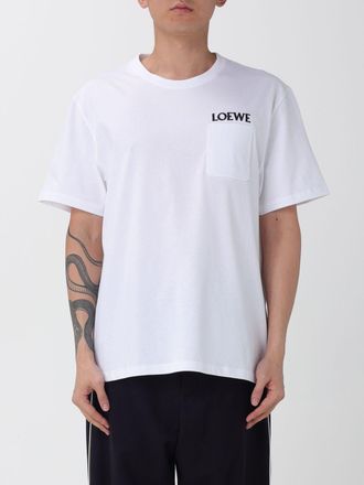 Loewe T-shirt in cotone con logo e tasca a toppa Loewe