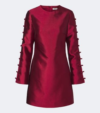 SIMKHAI Fiora bow-detail satin minidress