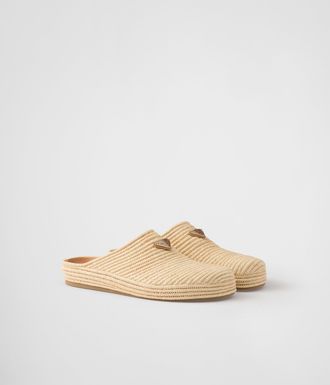 Prada Raffia mules