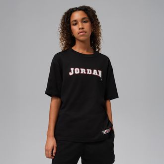 Nike Jordan Womens Jordan Brooklyn Graphic T-Shirt in Black | IO1080-010