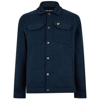 Lyle & Scott Mens Textured Muddy Blue Jacket - Size X-Large