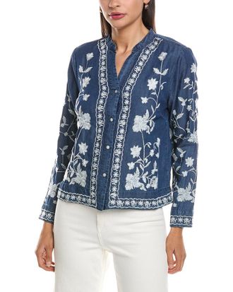 Nanette Lepore Long Sleeve Embroidered Blouse