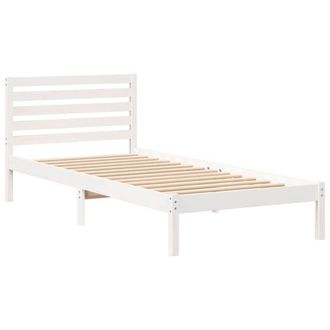 Berkfield Home with Headboard White 80 x 220 cm Solid pine wood