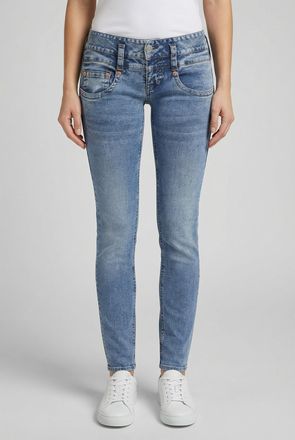 Herrlicher Slim-fit-Jeans HERRLICHER Pitch Slim Denim, Damen, Gr. 27, L&auml;nge 32, after rain, Denim/Jeans, Obermaterial: 78% Baumwolle, 19% Polyester, 3% Elasthan,