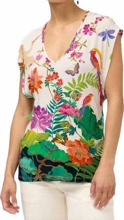 Johnny Was Janie Favorite Deep Scoop Tee In Thoria