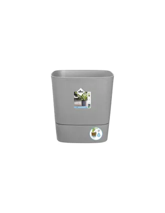 ELHO Maceta - Greensense Aqua Care Cuadrada 38 - Cemento Claro - Interior/exterior - &Oslash; 38 X H 38.9 Cm