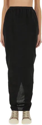 Rick Owens Wool Maxi Skirt - Black