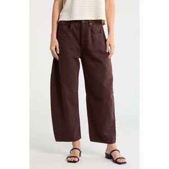 Rag & Bone Chase High Waist Barrel Leg Jeans in Espresso at Nordstrom Rack, Size 25
