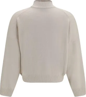 Brunello Cucinelli Womens White Cashmere Sweater Clothing