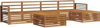 vidaXL Conjunto De Sof&aacute;s De Exterior 6 Uds. Natural Vidaxl