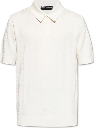 Dolce & Gabbana Zijden polo - Heren - Polos - Wit - L - Tops