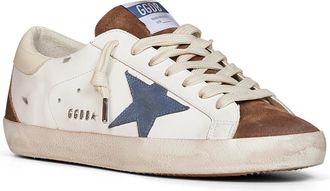 Golden Goose Mens Sneakers Super-Star White Leather Calf Trainers