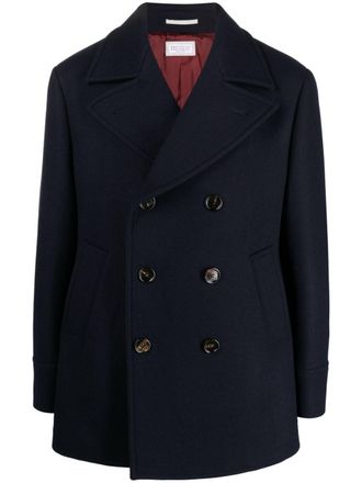Brunello Cucinelli Kasjmier mantel - Blauw