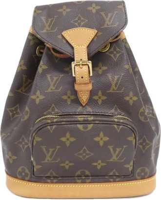 Louis Vuitton Marron Coated Canvas Backpack (Pre-Owned)