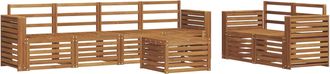 vidaXL Conjunto De Sof&aacute;s De Exterior 7 Uds. Madera De Acacia S&oacute;lida Vidaxl