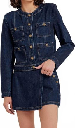 Flying Tomato Washed Denim Jacket In Blue