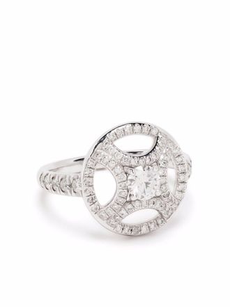 Loyal.e Paris Anello Perp&eacute;tuel.le in oro bianco 18 carati riciclato con pav&eacute; di diamanti - Argento
