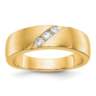 Diamond2Deal 14k Gold Lab Grown Diamond Wedding Band Ring 1/5Ct Clarity- VS Color- D-E