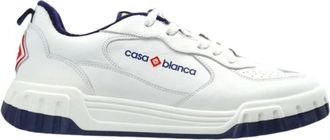 Casablanca Court Sneaker - Heren - Sneakers - Wit - 43 EU - Leer - Schoenen