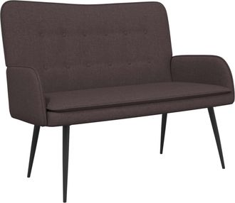 vidaXL Sof&aacute; De 2 Plazas Marr&oacute;n Oscuro 115 X 61 X 87 Cm Tela Vidaxl